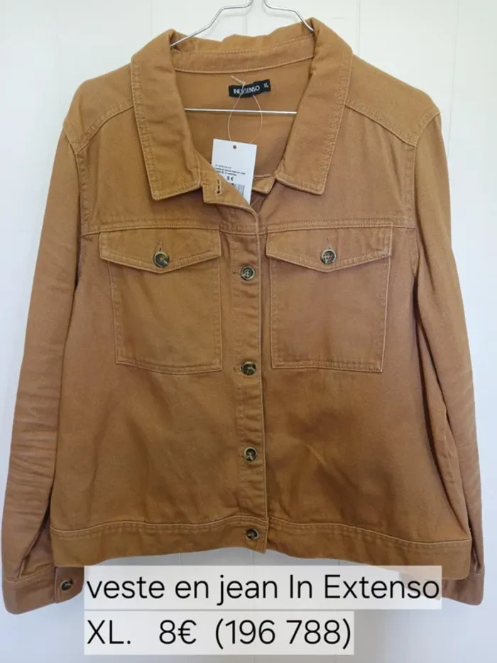 196788 veste en jeans homme XL