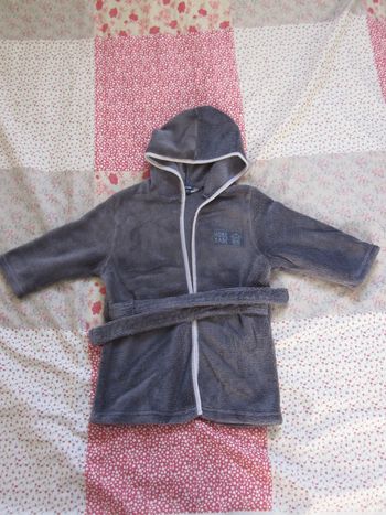Robe de chambre grise 24 mois