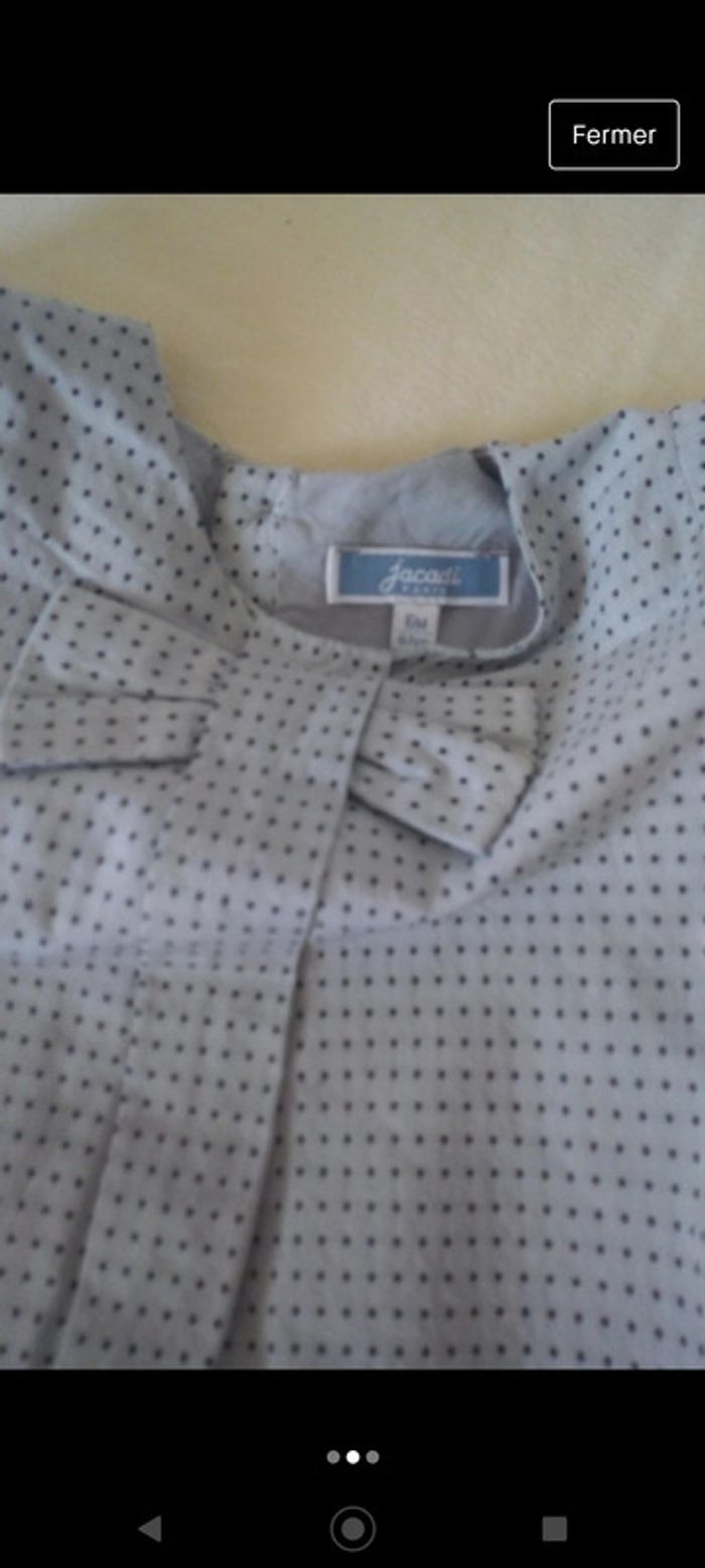 Robe à pois avec noeud Jacadi neuve - photo numéro 2