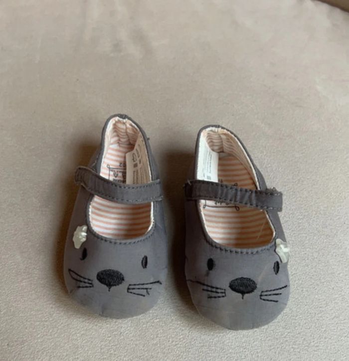 Lot 3 paires de chaussons bébé fille tailles 16 et 19 - Cadet Rousselle Hello Kitty Obaïbi - photo numéro 17