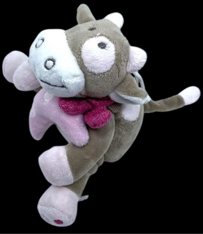 ❤️Doudou Peluche Musical NOUKIE'S Noukies Vache Rose Beige Marron Lune