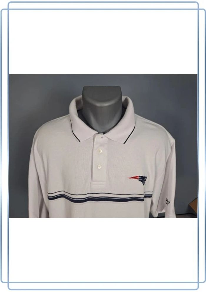 Polo NFL Reebok New England Patriots blanc XL vintage sport (541) - photo numéro 2