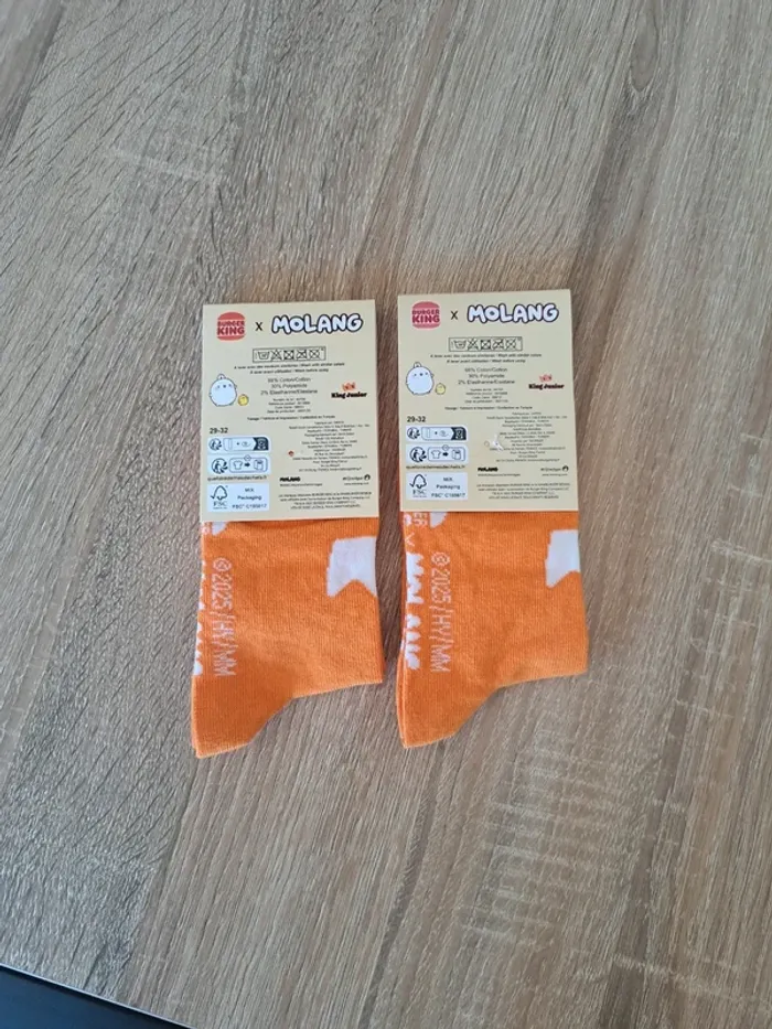 Lot de chaussettes orange Burger King - photo numéro 2