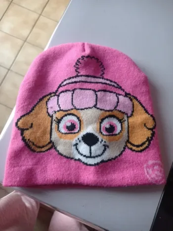 Bonnet Stella pat patrouille rose