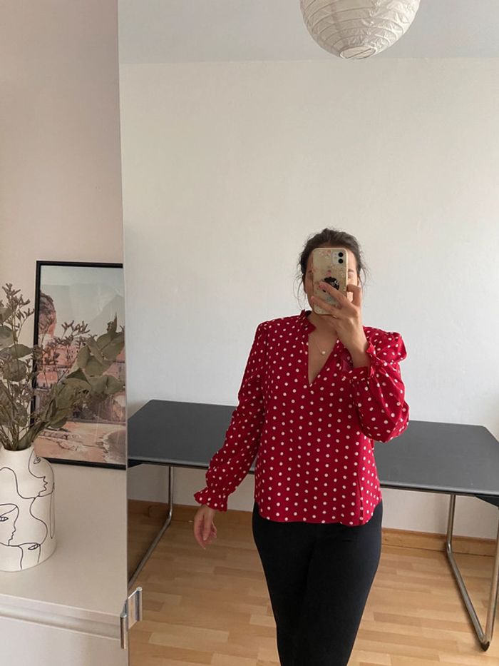 Blouse à pois / Taille M - photo numéro 2