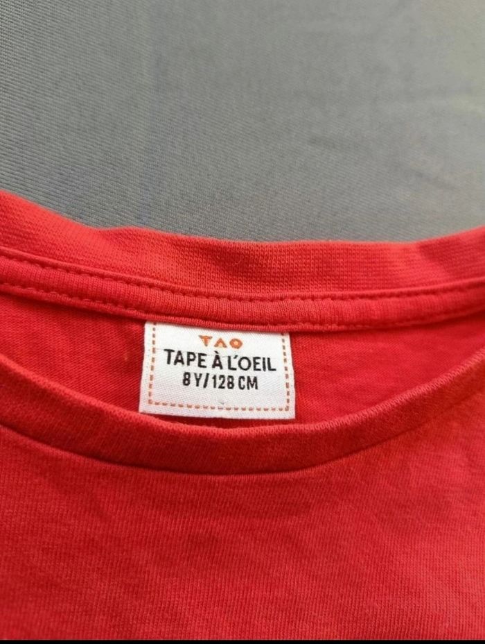 T-shirt manches longues rouge - photo numéro 4