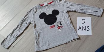 Maillot t-shirt manches longues Mickey 5ans garçon