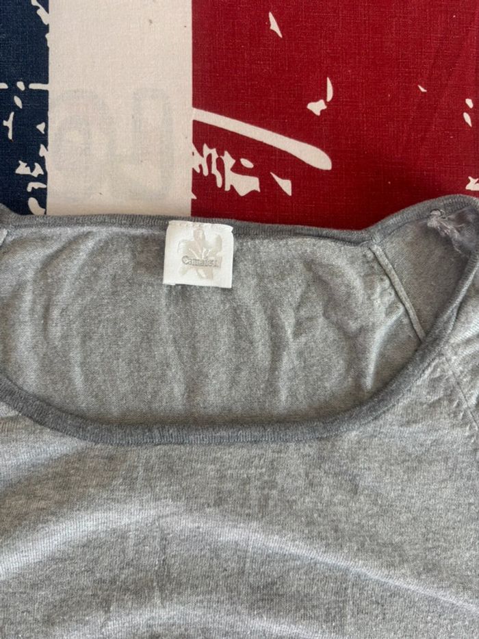 Camaïeu débardeur gris clair taille S/M - photo numéro 2
