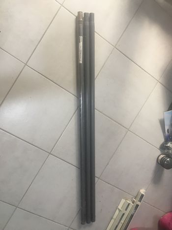 Lot de 3 tringles ikea grise HUGAD