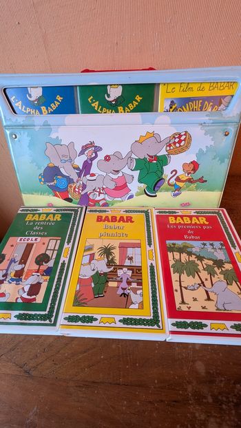 Lot de cassettes VHS Babar