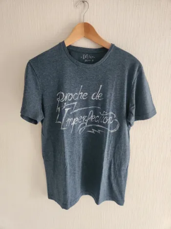Tee-shirt manches courtes bleu taille M