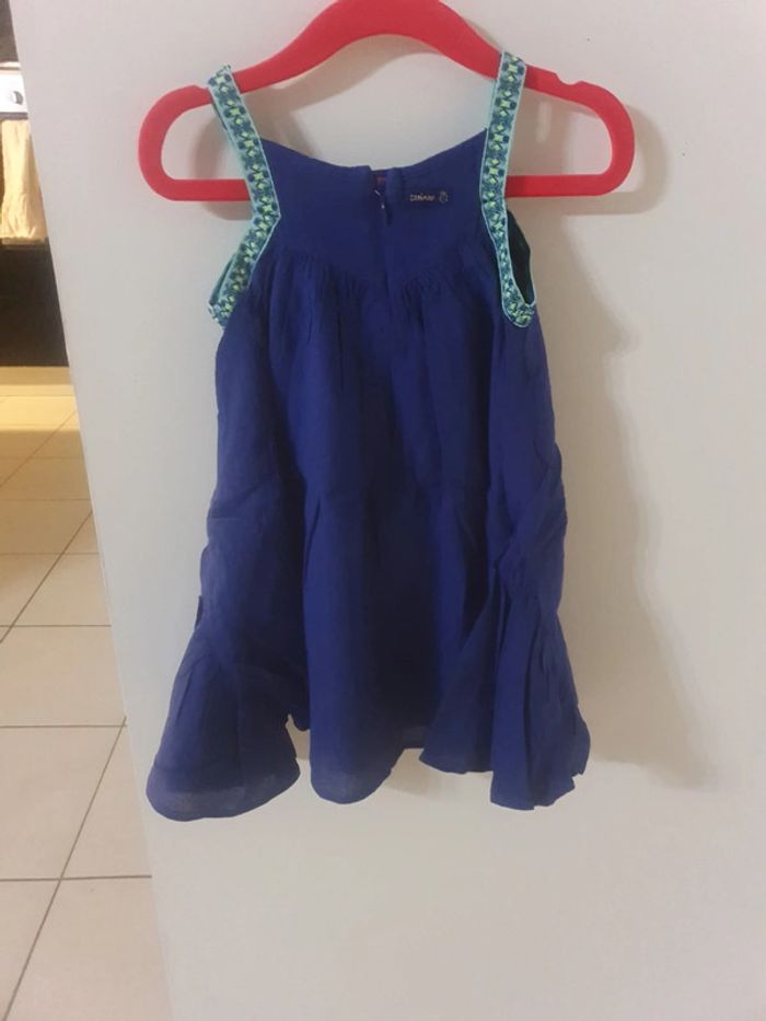 Robe a bretelles fine bleu forme trapèze 2 ans catimini - photo numéro 4