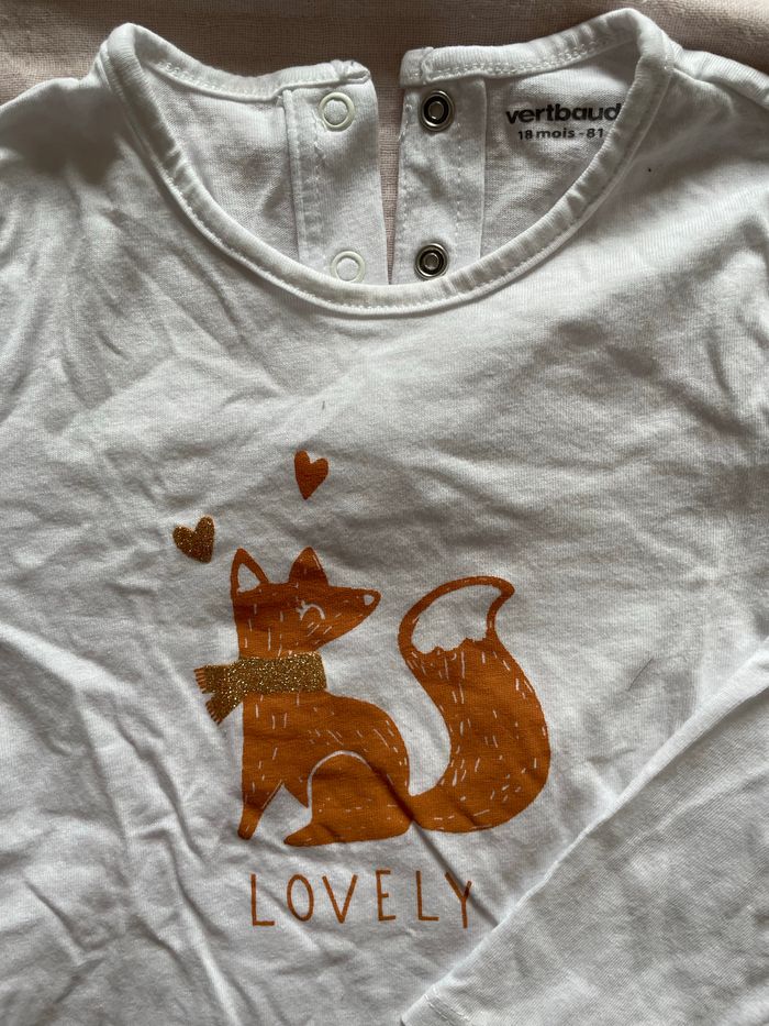 Haut blanc Vertbaudet 18 mois - photo numéro 2
