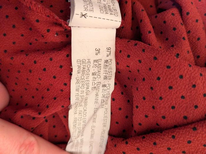 Blouse manche longue rouge poid et neuf zara - photo numéro 8