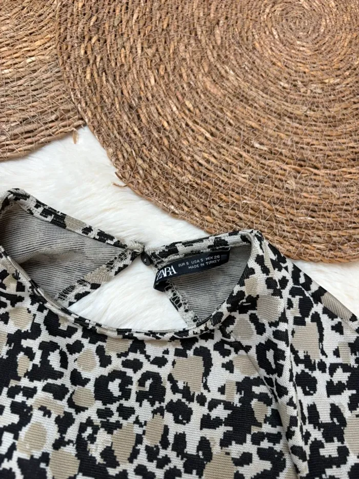 Robe longue léopard Zara taille S - photo numéro 3