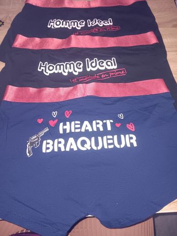 Boxers Homme XL Idéal et Heart Braqueur – Lot Fun