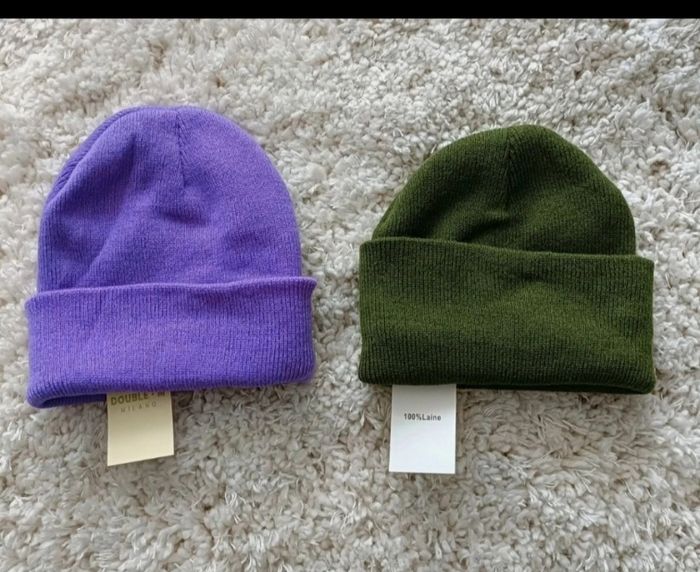 2 bonnets milano en 100%  laine, taille unique - photo numéro 2