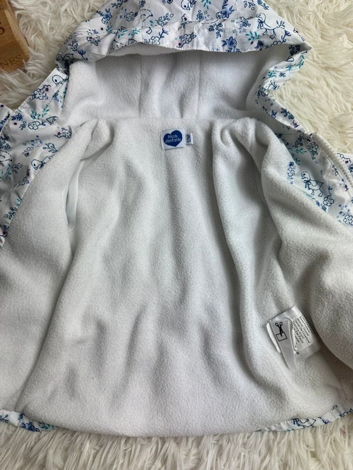 Veste imperméable et fourrée mots d’enfants taille 12 mois - photo numéro 4