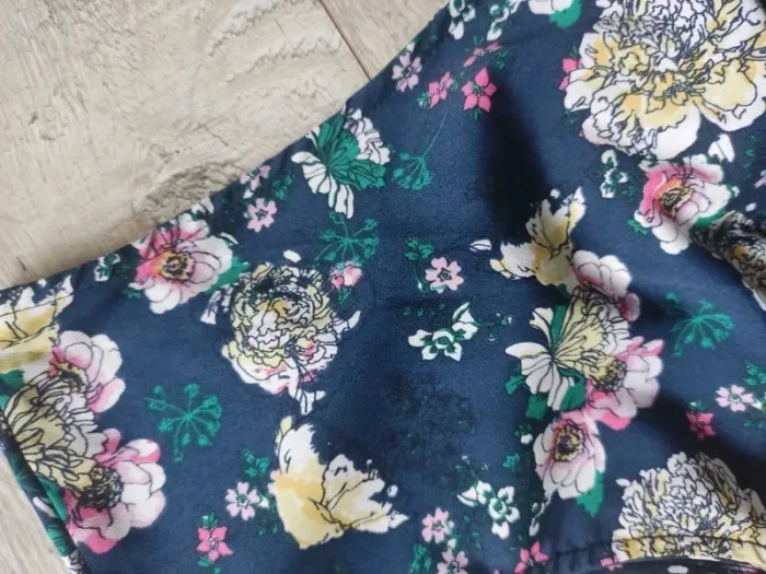 Combi pantalon 7/8ème bleu nuit dos noué motifs fleuris colorés taille 36 Lady Blush - photo numéro 8