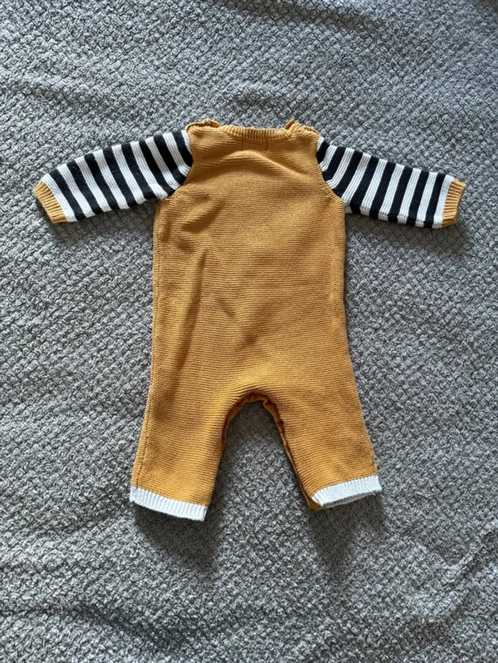 Pyjamas sans pied orchestra marron (3mois) - photo numéro 2