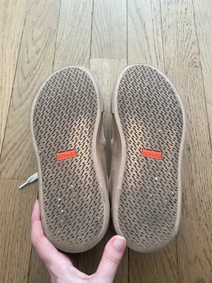 Baskets sneakers Day en daim rose Hermès taille 37 - photo numéro 9