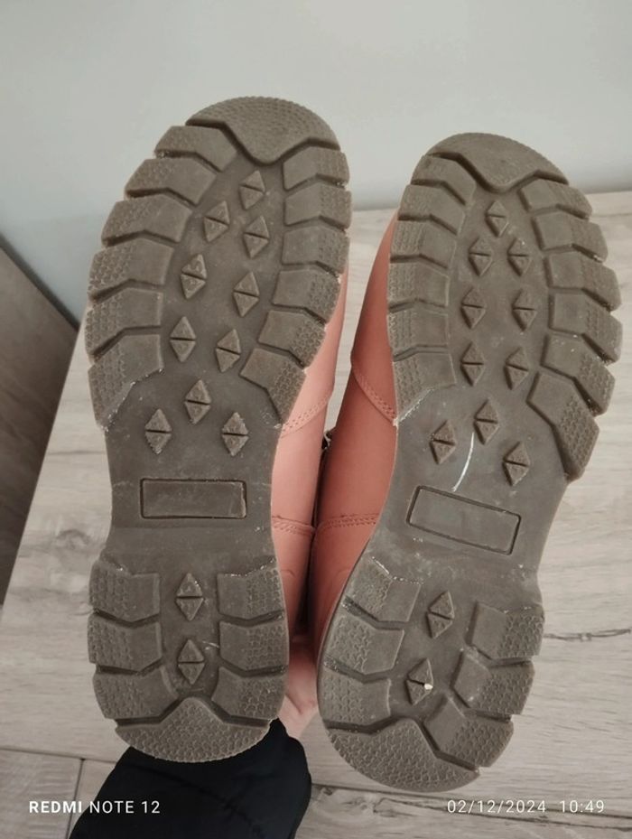 Paire bottines hiver T38 rose - photo numéro 10