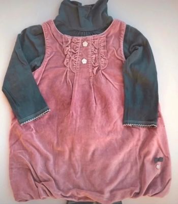 Robe ballon velours t-shirt