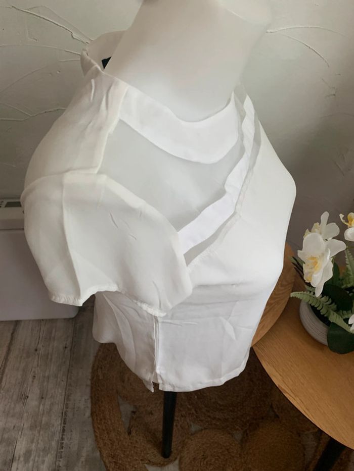 Blouse Fancyqube blanche taille 38 manches courtes - photo numéro 6