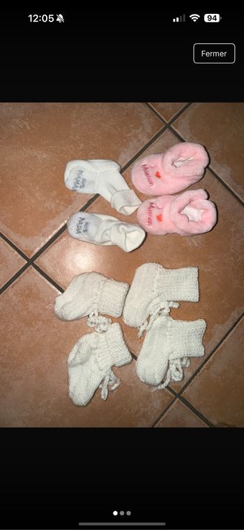 Lot chaussons et bonnets