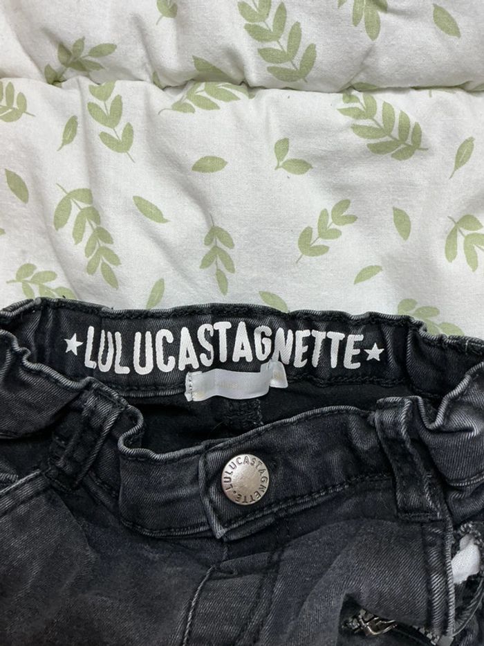 Jean slim noir lulu castagnette taille réglable 18 mois - photo numéro 6