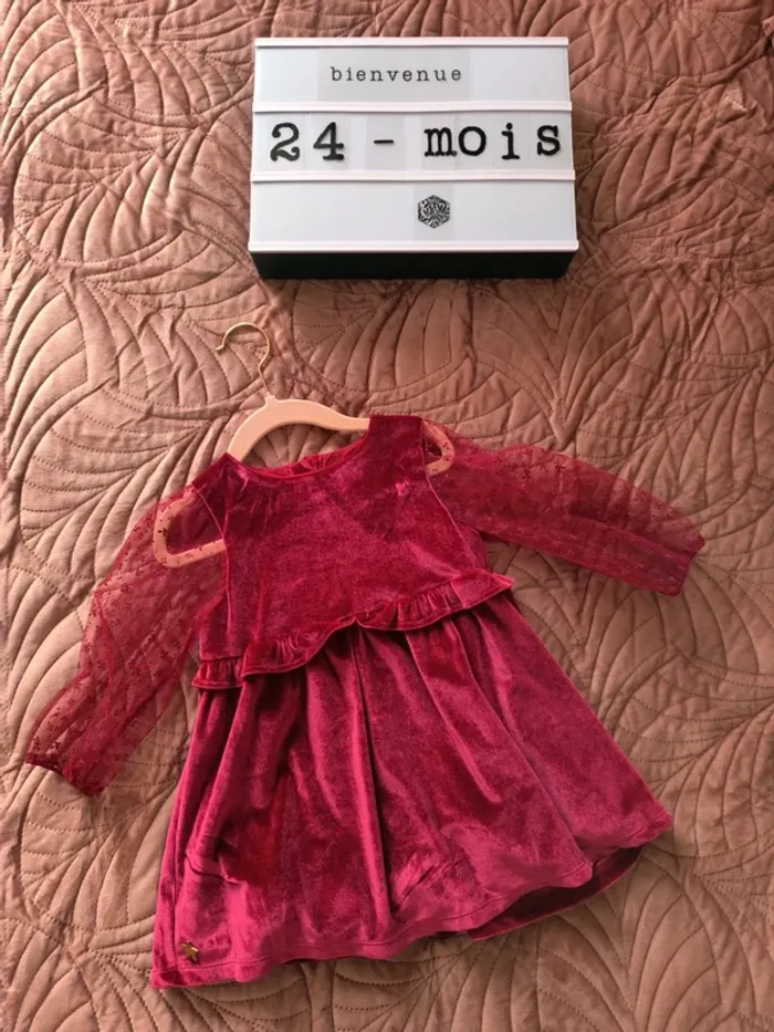 Robe de Noël velours Sergent major 24 mois