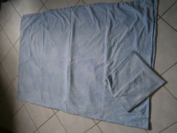 Parure de couette bleu ciel Lit 1 personne