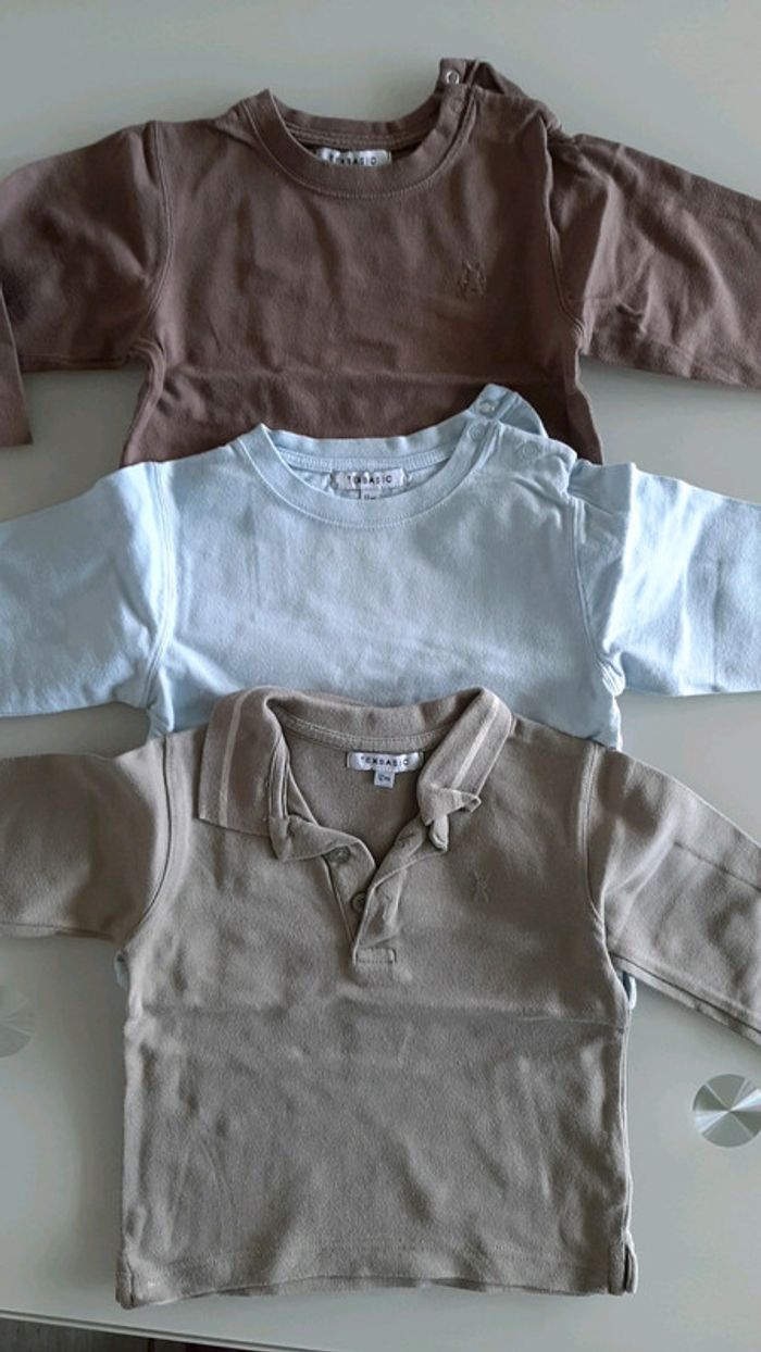 T-shirt polo manches longues garçon - photo numéro 2