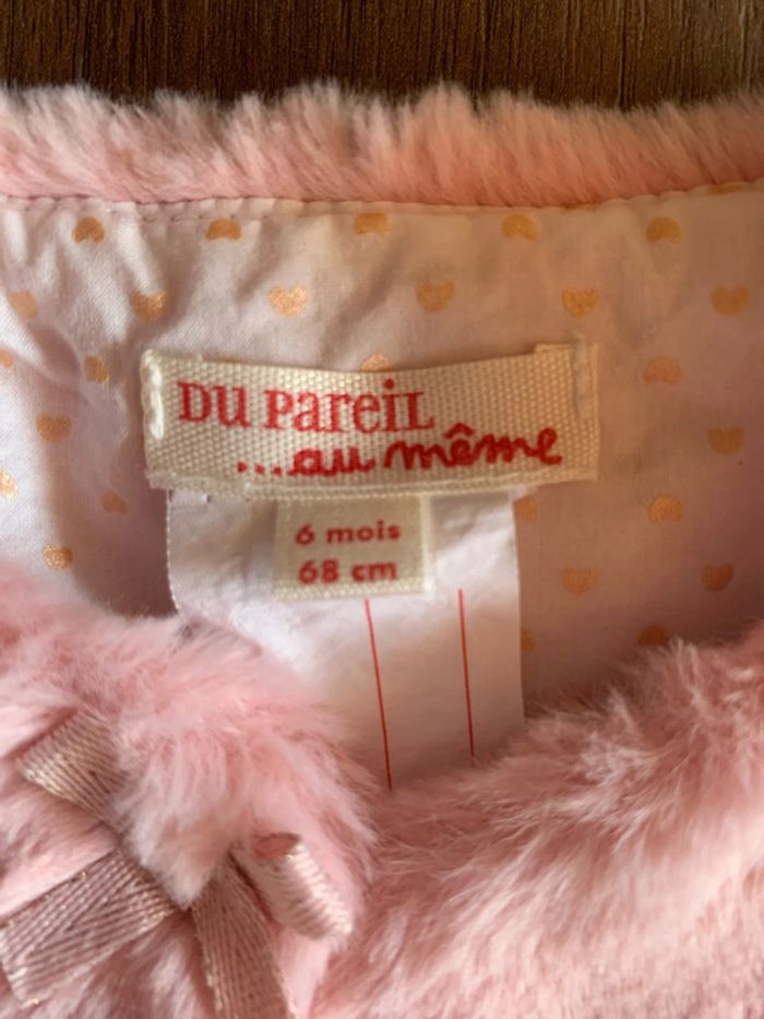 Gilet sans manche Du Pareil au Même rose 6 mois - photo numéro 2