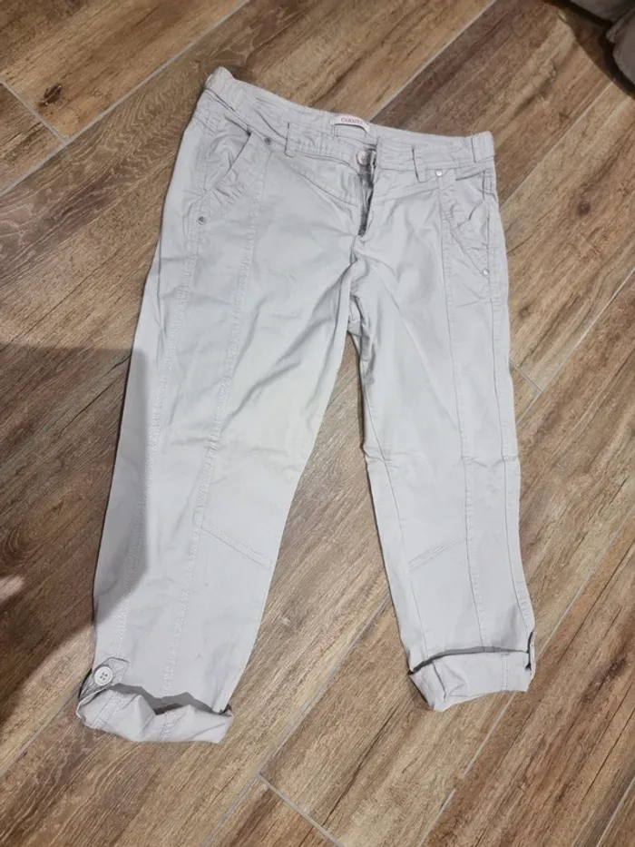 Pantacourt crème beige 38 camaïeu