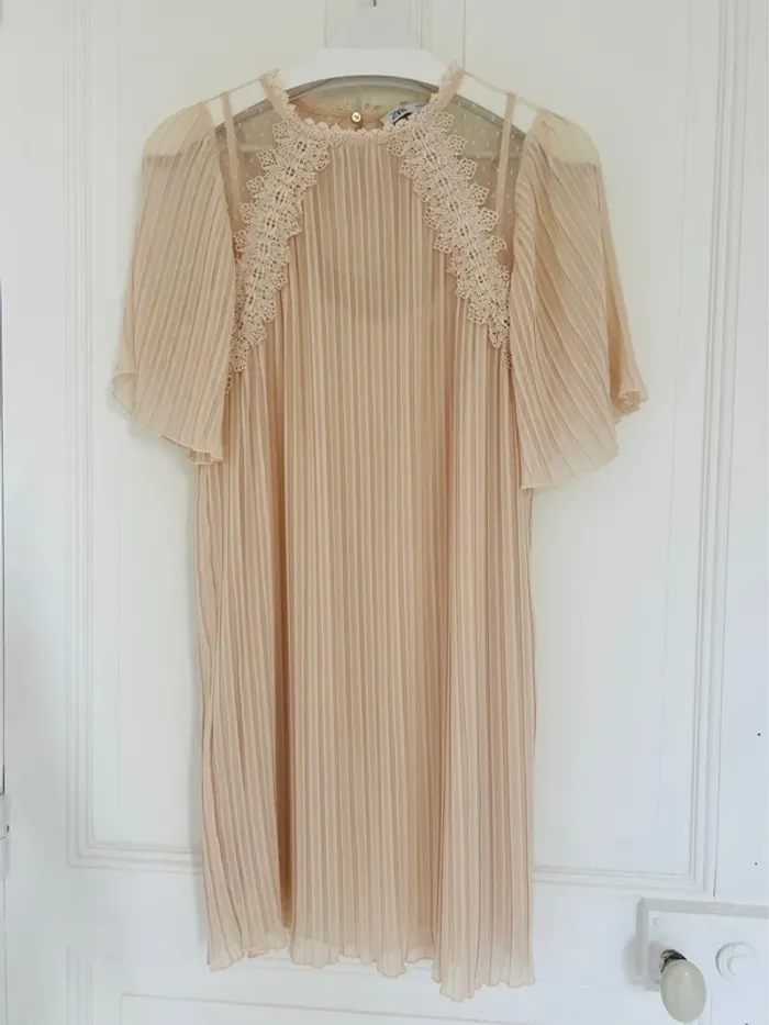 Robe fluide rose poudré Zara S