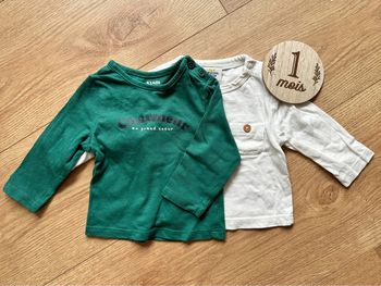 Tee shirts manches longues 1 mois