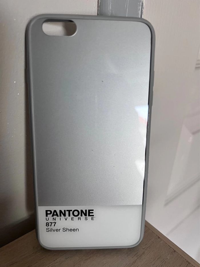 Coque De protection pour iPhone 6 Plus, Pantone blanc et gris métallisé - photo numéro 2