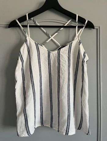 Top à bretelles rayé 