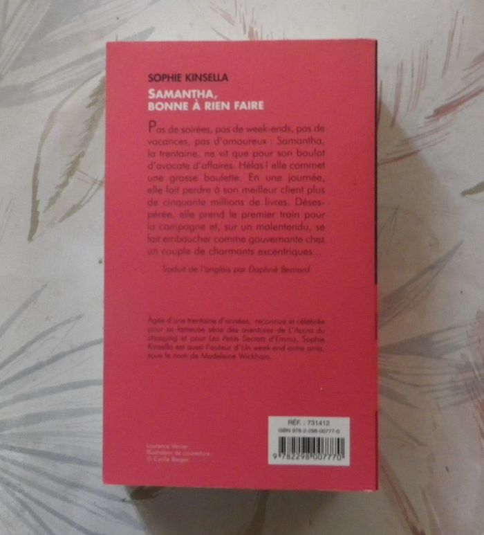 Samantha, bonne à rien faire de Sophie Kinsella Ed. Piment - photo numéro 2