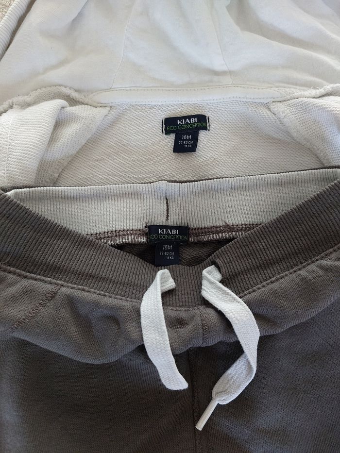 Ensemble jogging blanc marron 18 mois - photo numéro 3