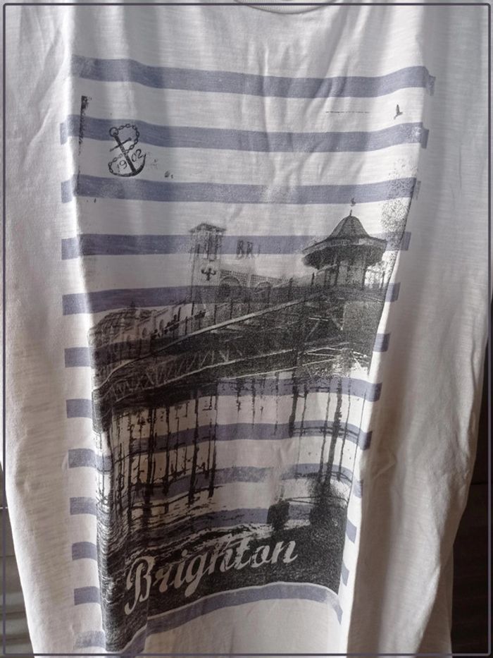 Tee-shirt homme avec motif Devred taille L bon état - photo numéro 2