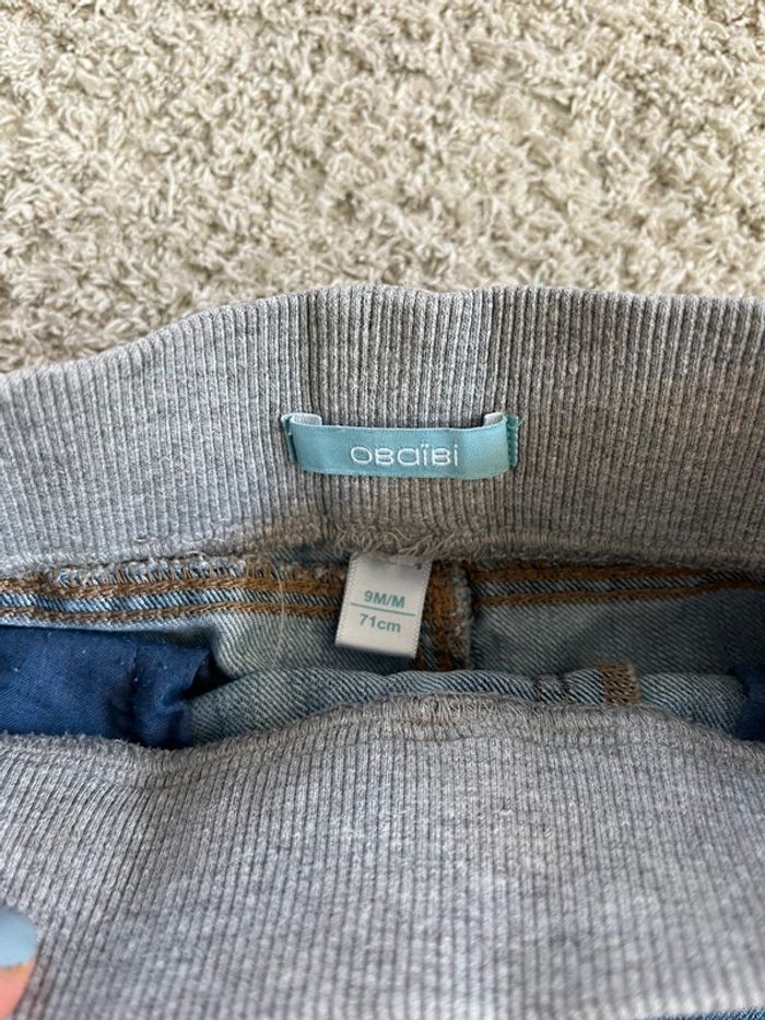 Jeans bleu clair taille 9 mois marque Obaïbi - photo numéro 5
