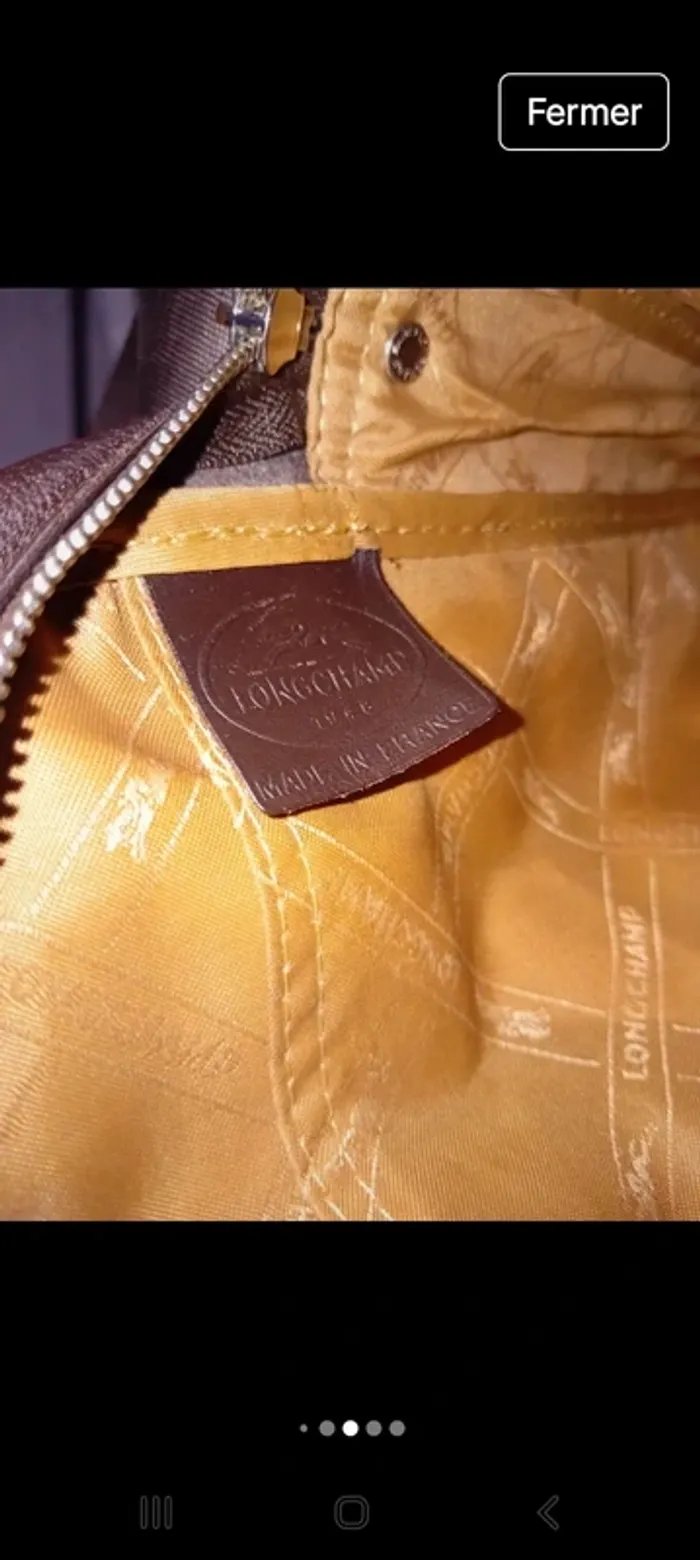 Pochette longchamp homme en cuir marron 25x21x5 - photo numéro 11