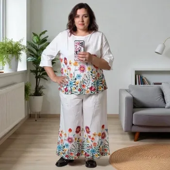 Ensemble fleuri 2 pièces ample bohème chic 🌼 confort & style 🌿