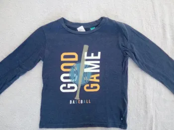 Tee-shirt bleu marine Okaïdi 3 ans (réf perso B20)(familleac72)