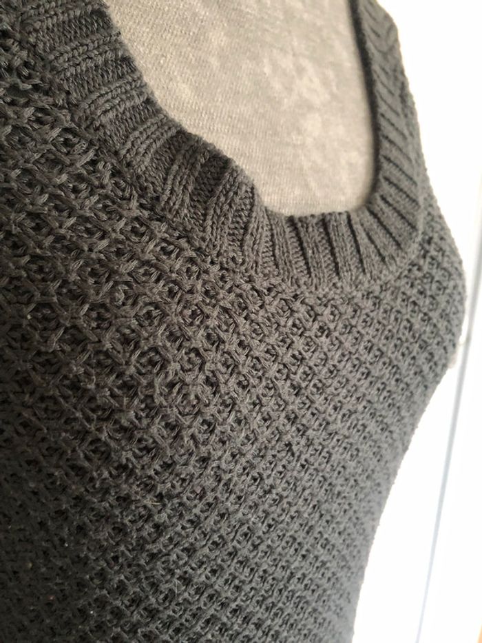 Pull gris en coton - photo numéro 2