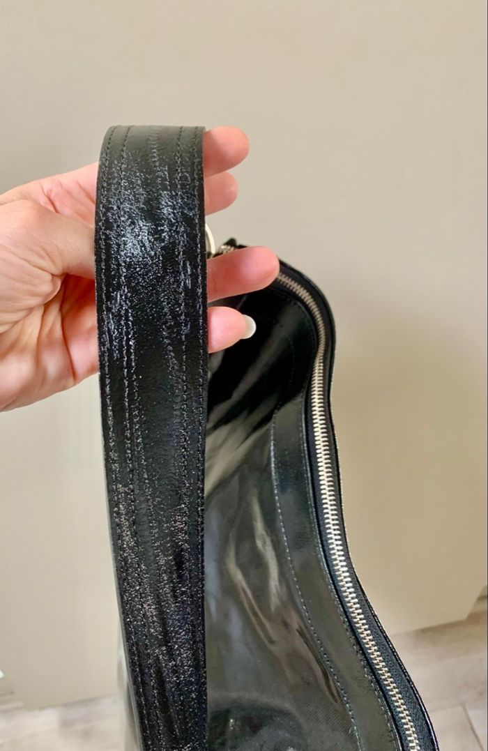 Sac noir vernis Texier neuf - photo numéro 4