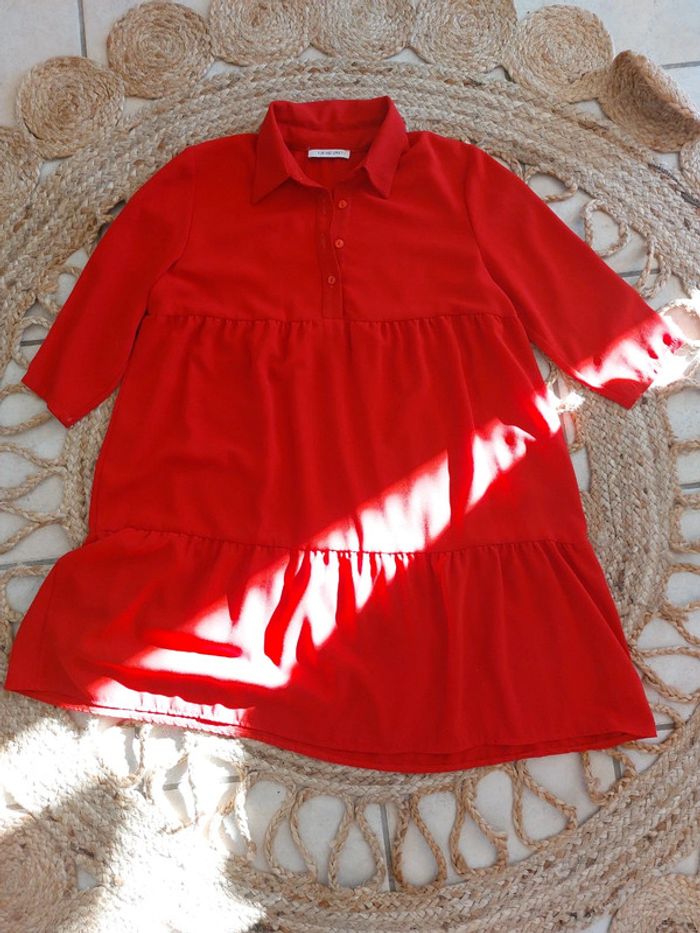 Robe chemise rouge Vintage Love