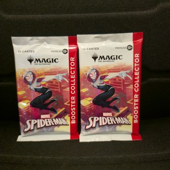 Lot de 2 Boosters Collector Spider-Man Magic The Gathering Français